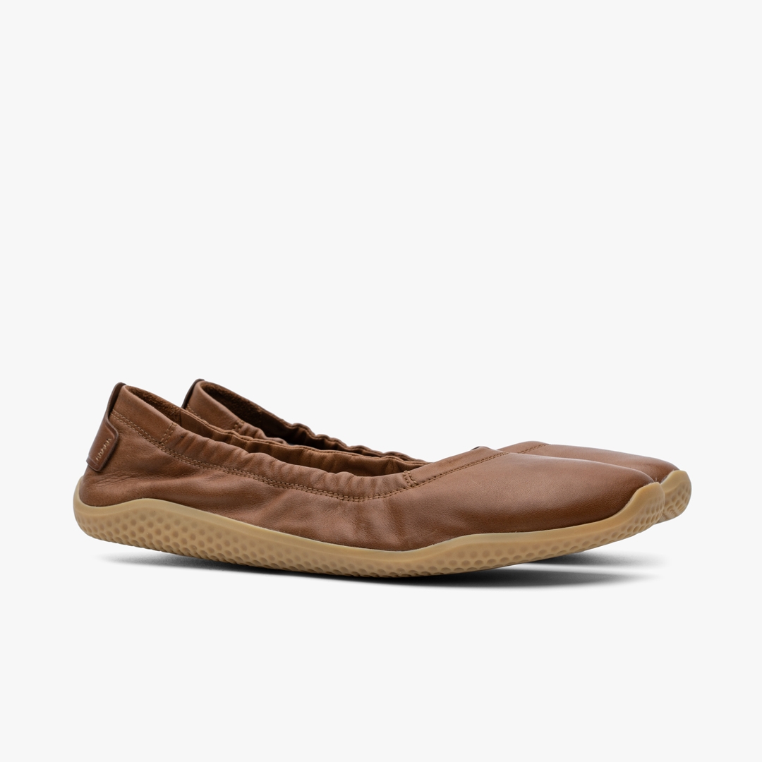 Vivobarefoot Asana Yin Ballerina Leather Lifestyle Tan | 146AOGCLX