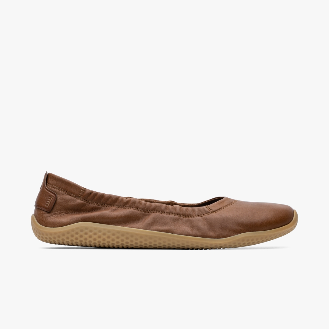 Vivobarefoot Asana Yin Ballerina Leather Lifestyle Tan | 146AOGCLX