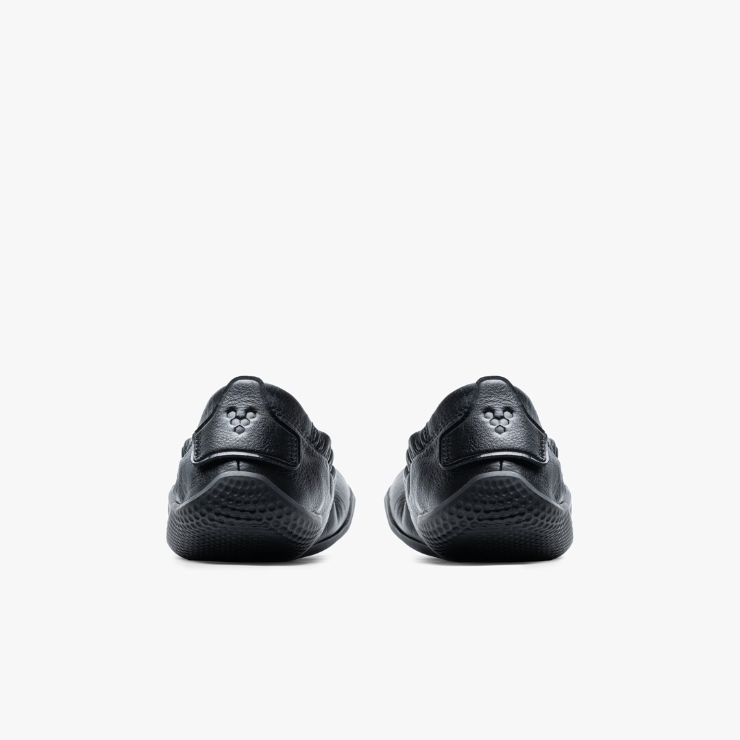 Vivobarefoot Asana Yin Ballerina Leather Lifestyle Obsidian | 380YDFCKB