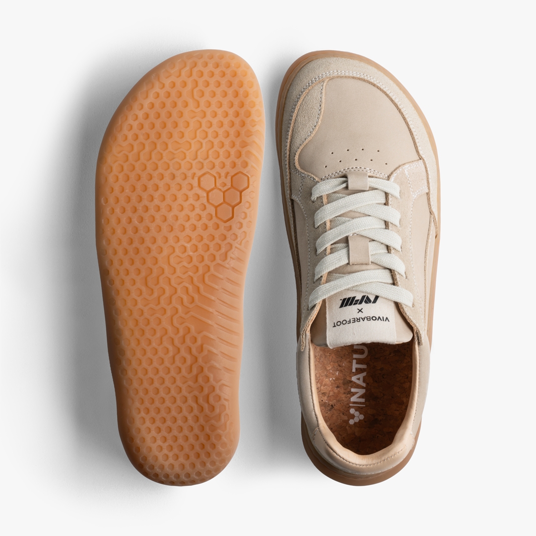 Vivobarefoot Gobi Sneaker Premium Leather Lifestyle Sand | 135BMNIAY