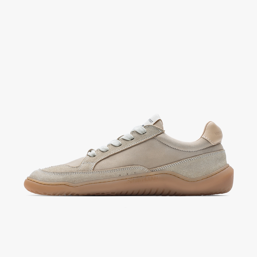 Vivobarefoot Gobi Sneaker Premium Leather Lifestyle Sand | 135BMNIAY