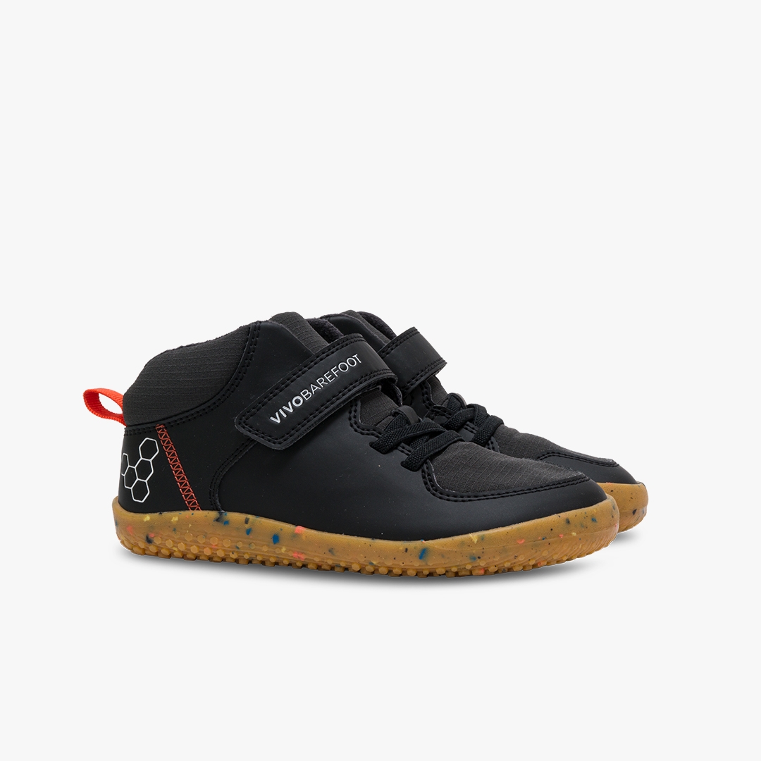 Vivobarefoot Primus Ludo Hi Kids Everyday Obsidian | 283PYUMHJ